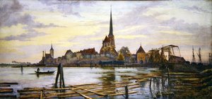 Rostock (akwarela na papierze) autorstwa Andrew Brown Donaldson