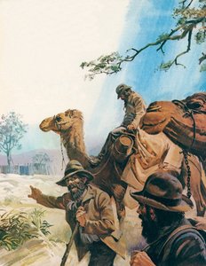 Burke and Wills (kolorowa litografia)