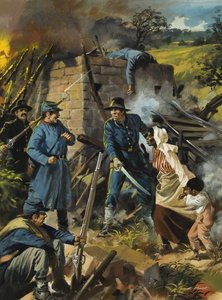 John Brown 30 sierpnia 1856 r. przechwytujący grupę zwolenników niewolnictwa (gwasz na papierze) autorstwa Andrew Howat