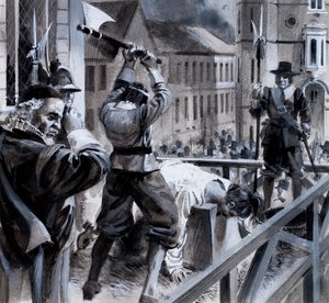 Egzekucja króla Karola I w Whitehall, 30 stycznia 1649 r. autorstwa Andrew Howat