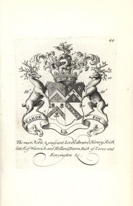 Herb i herb Lord Edward Henry Rich, 7. hrabia Warwick i Holandii, baron Rich of Leeze i Kensington autorstwa Andrew Johnston