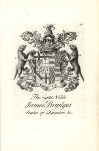 Herb i herb prawego szlachcica Jamesa Brydgesa, księcia Chandos autorstwa Andrew Johnston