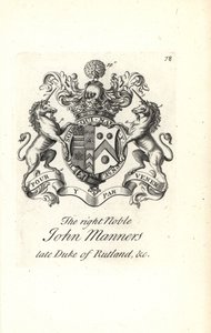 Herb i herb prawego szlachcica Jana Mannersa, 2. księcia Rutland autorstwa Andrew Johnston