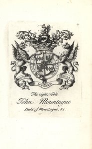 Herb i herb prawego szlachcica Jana Montagu, 2. księcia Montagu 1690-1749 autorstwa Andrew Johnston