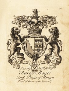 Herb prawego honoru Charles Boyle, Lord Boyle of Marston, 4. hrabia Orrery w Irlandii autorstwa Andrew Johnston