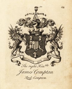 Herb szanowanego Jamesa Comptona, Lorda Comptona, 5. hrabiego Northampton autorstwa Andrew Johnston