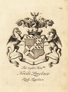Herb szanownego Nevile Lovelace, Lorda Lovelace, 6. barona Lovelace autorstwa Andrew Johnston
