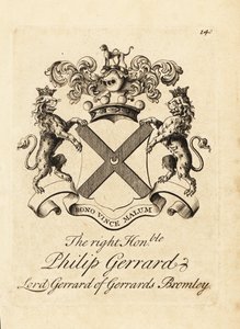 Herb Wielmożnego Philipa Gerrarda, Lord Gerrard of Gerrards Bromley, 7. Baron Gerard
