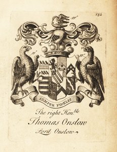 Herb szanownego Thomasa Onslowa, Lorda Onslowa, 2. Barona Onslow autorstwa Andrew Johnston