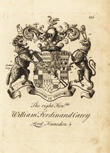 Herb Wielmożnego Williama Ferdinanda Careya, 8. Barona Hundsena, Lorda Hunsdon autorstwa Andrew Johnston
