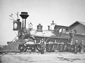 Lokomotywa nr 23 na stacji Wyoming, nowa rzeka Little Laramie, Wyoming