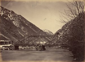 Płyta 42. Mormon Turnpike Bridge, Mouth of Weber Canon, 1869 r. (zdjęcie) autorstwa Andrew Joseph Russell