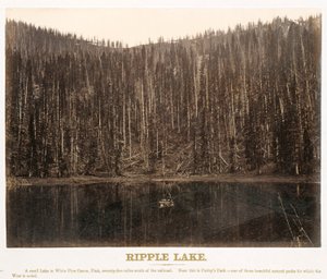 Jezioro Ripple, White Pine Cañon, Utah, z Wielkiego Zachodu Ilustrowane W Serii Widoków Fotograficznych na Kontynencie Wykonanych Wzdłuż Linii Kolei Union Pacific, Na Zachód Od Omaha, Nebraska, Przez A. J. Russell. Tom I autorstwa Andrew Joseph Russell