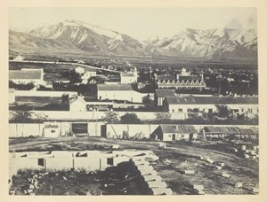 Salt Lake City, Camp Douglas i góry Wasatch w tle autorstwa Andrew Joseph Russell