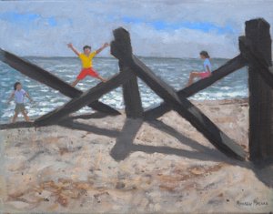 Stare molo, 2010 (olej na płótnie) autorstwa Andrew Macara