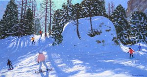 Rock City, Val Gardena, Włochy, 2020 (olej na płótnie) autorstwa Andrew Macara