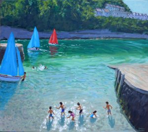 Szumowanie kamieni, Looe, Kornwalia, 2018 autorstwa Andrew Macara
