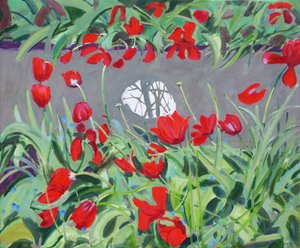 Tulipany i refleksja, 2017, autorstwa Andrew Macara