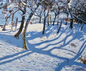 Zima Ladmanlow, Buxton, Derbyshire, 2010 (olej na płótnie) autorstwa Andrew Macara