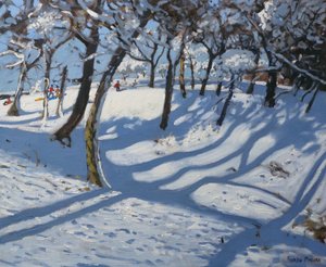 Zima, Ladmanlow, 2010 (olej na płótnie) autorstwa Andrew Macara