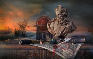 Studium nautyczne „Burzliwe morza” autorstwa Andrey Morozov