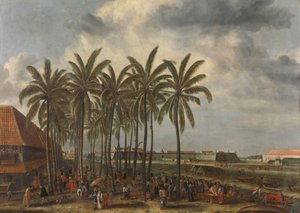 Zamek Batavia Zamek Batavia, widziany z Kali Besar West autorstwa Andries Beeckman
