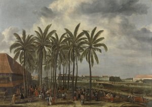Zamek Batavia, 1661 autorstwa Andries Beeckman