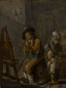 Biedny malarz w swojej pracowni autorstwa Andries Dirksz Both