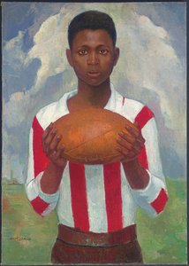 Portret gracza rugby, ok. 1925 r. (olej na płótnie)