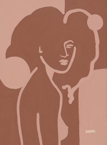 Minimalistyczna naga kobieta