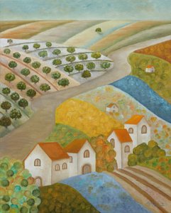 Idylliczna wiejska sceneria autorstwa Angeles M. Pomata