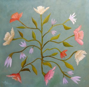 Kwiaty w pastelowych barwach autorstwa Angeles M. Pomata