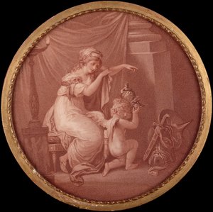 Życie Kupidyna (rycina) autorstwa Angelica (after) Kauffmann