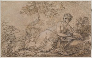 Poetka, prawdopodobnie Safona autorstwa Angelica Kauffmann