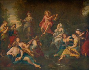 Apollo i muzy, 1772 autorstwa Angelica Kauffmann