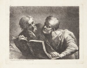 Dwóch starych studentów autorstwa Angelica Kauffmann