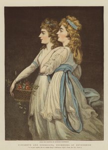 Elżbieta i Georgiana, księżne Devonshire (chromolitho) autorstwa Angelica Kauffmann