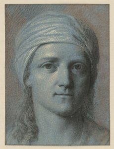 Głowa kobiety widziana z przodu, w turbanie autorstwa Angelica Kauffmann