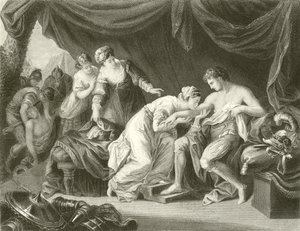 Trucizna wyssana z rany księcia Edwarda przez jego małżonkę Eleonorę autorstwa Angelica Kauffmann