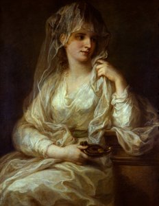 Portret damy jako westalki - obraz Angeliki (Angelica) Kauffmann (1741-1807), olej na płótnie autorstwa Angelica Kauffmann