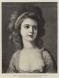 Portret hrabiny Potockiej, w Galerii Drezdeńskiej autorstwa Angelica Kauffmann