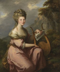 Portret Sarah Harrop (pani Bates) jako muzy autorstwa Angelica Kauffmann