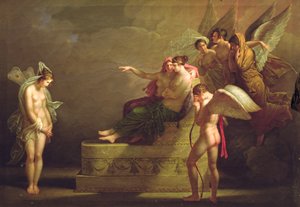 Scena z legendy Amour i Psyche autorstwa Angelica Kauffmann