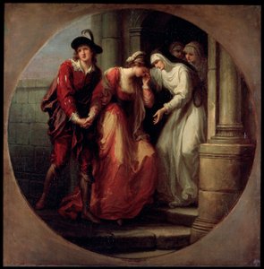 Rozstanie Abelarda i Heloise przed 1780 rokiem. autorstwa Angelica Kauffmann