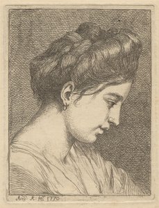 Głowa młodej kobiety z profilu autorstwa Angelica Kauffmann
