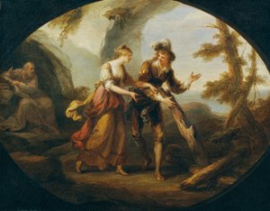 Miranda i Ferdynand autorstwa Angelica Kauffmann
