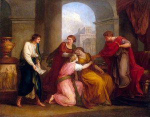 Wergiliusz czyta Eneidę Augustowi i Oktawii”, 1788. autorstwa Angelica Kauffmann