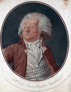 Portret pisarza Gabriela de Riqueti, hrabiego Mirabeau (1749-1791) - Portret autora G.V. Mirabeau (1749-1791) - Grawerowane przez Angelique Allais (z domu Briceau) (czynny XVIII wiek), akwaforta, akwarela 1791 (29,5x25 cm) - Kolekcja prywatna autorstwa Angelique (fl.1796-d.1827) Allais