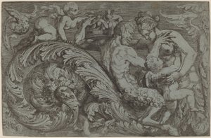 Panel dekoracyjny z postaciami mitologicznymi autorstwa Angelo Falconetto