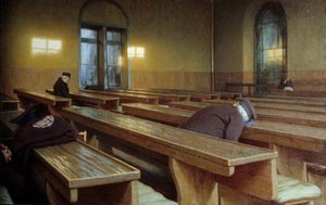 Święto w hospicjum Trivulzio w Mediolanie. Obraz Angelo Morbelli (1853-1919) autorstwa Angelo Morbelli